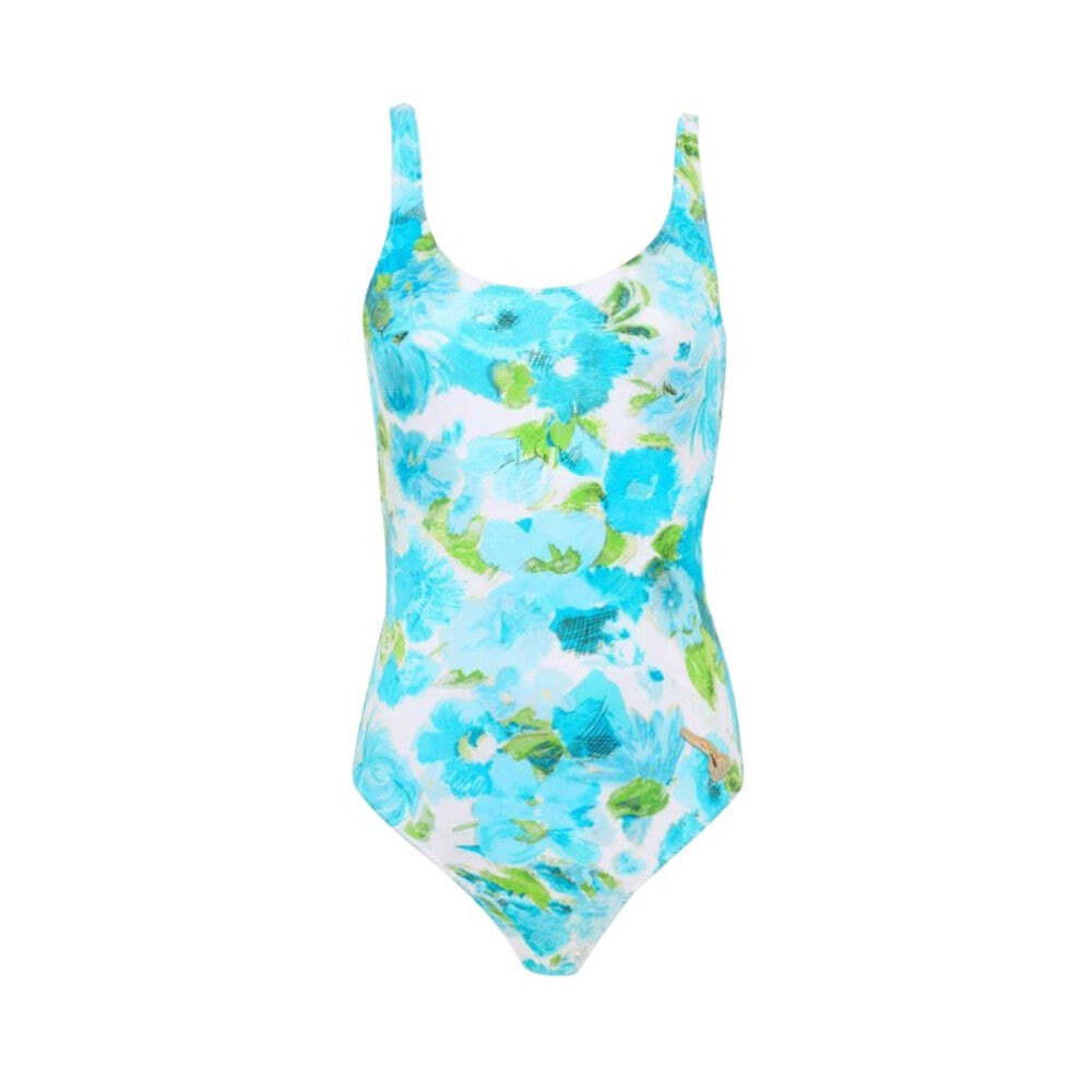 Chloe' Swimsuit With Water Flowers Print